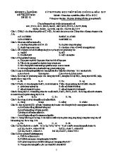 Đề thi tham khảo THPT Quốc gia môn Hóa học năm 2017 - Đề số 12 - Sở GD & ĐT Lâm Đồng (Có đáp án)